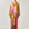 Rajdeep Ranawat Pink Floral V-neck Kaftan -Divine Couture 011223rr02 1