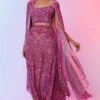SVA Purple Printed Cape Set -Divine Couture 020623sa03 1