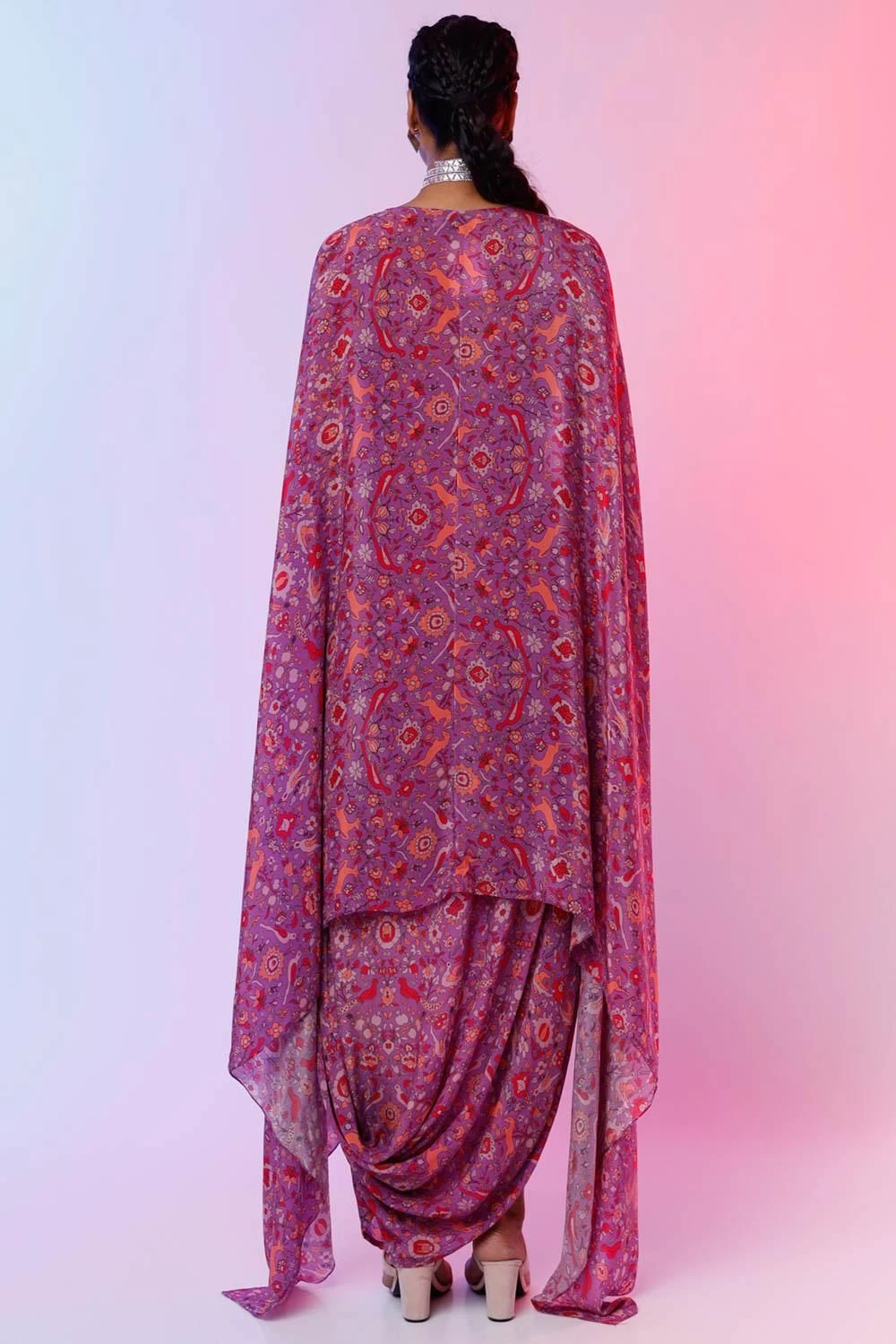 SVA Purple Printed Cape Set 6 SVA Purple Printed Cape Set - Image 4