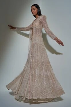 Ritika Mirchandani Chrome Gold Hand Embroidered Jacket Set -Divine Couture 080823rm01 2