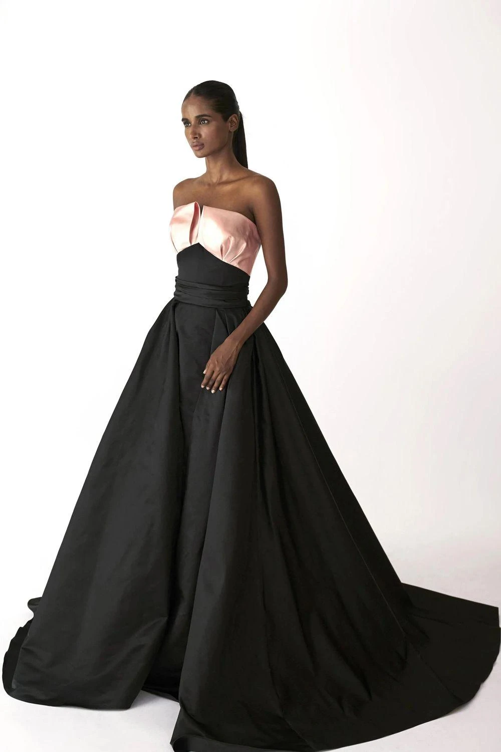 Gauri & Nainika Black Flared Strapless Gown 6 Gauri & Nainika Black Flared Strapless Gown - Image 4