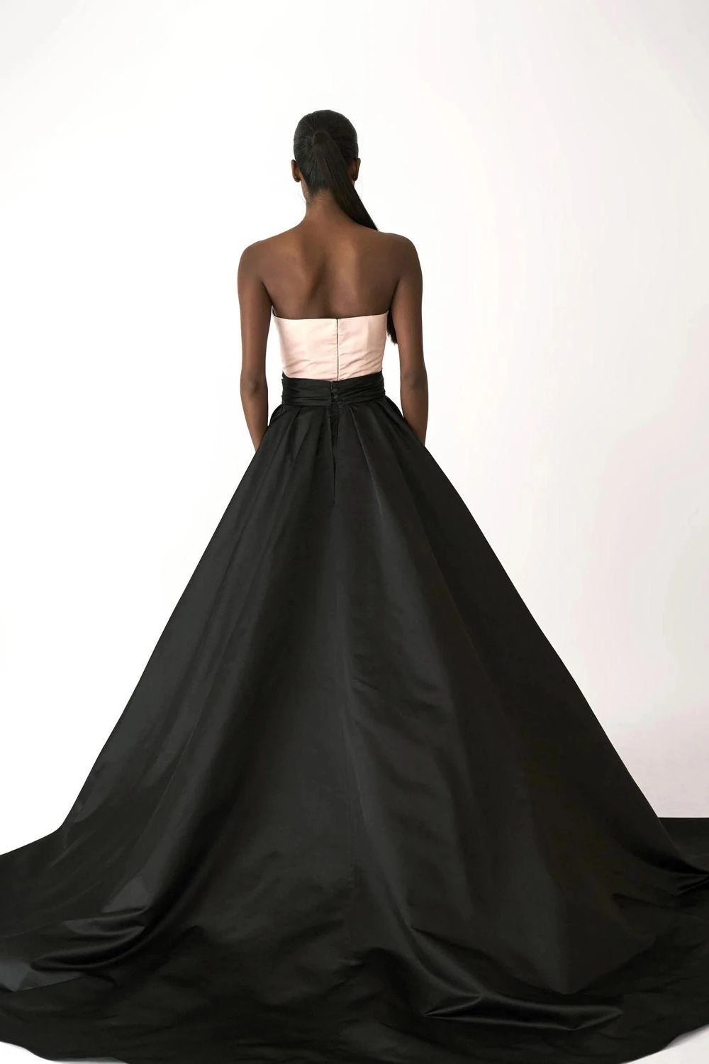 Gauri & Nainika Black Flared Strapless Gown 7 Gauri & Nainika Black Flared Strapless Gown - Image 5