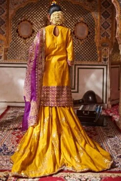 Itrh Yellow Embroidered Sharara Set 9 Itrh Yellow Embroidered Sharara Set -Divine Couture 0909it01 4