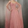 Rohit Gandhi + Rahul Khanna Pink Fray Gown With Cutouts 2 Rohit Gandhi + Rahul Khanna Pink Fray Gown With Cutouts -Divine Couture 0911rg04 1