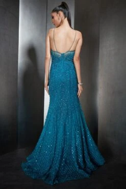 Rohit Gandhi + Rahul Khanna Galaxy Blue Fish Cut Embellished Gown 9 Rohit Gandhi + Rahul Khanna Galaxy Blue Fish Cut Embellished Gown -Divine Couture 0911rg36 4