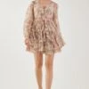 KoAi Cream And Rose Pink Floral Short Cape -Divine Couture 100823ki02 1