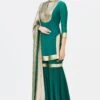 Nakul Sen Emerald Green Sharara With Sequin Embroidery -Divine Couture 1011 1 1