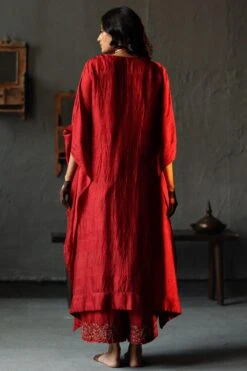 Shorshe Ruby Red Nushka Kaftan Set -Divine Couture 1011ss05 5
