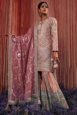 Simar Dugal Lilac Embellished Sharara Set