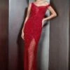 Rohit Gandhi + Rahul Khanna Cherry Red Embellished Off Shoulder Gown 2 Rohit Gandhi + Rahul Khanna Cherry Red Embellished Off Shoulder Gown -Divine Couture 1111rr17 1