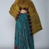 Saaksha & Kinni Yellow Tile Printed Dupatta Cape -Divine Couture 1119sk104 1