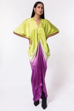 Inca Lime & Purple Ombre Kaftan