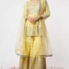 Gopi Vaid Yellow Peplum & Gharara Set With Dupatta -Divine Couture 115gv40 1