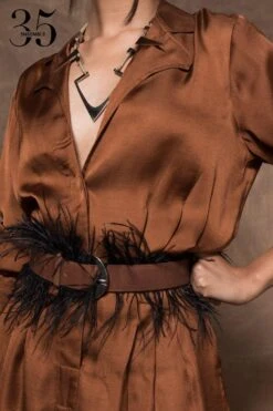 431-88 By Shweta Kapur Copper Silk Jumpsuit -Divine Couture 115ske27 4