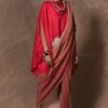 431-88 By Shweta Kapur Red Cropped Silk Cape Top 2 431-88 By Shweta Kapur Red Cropped Silk Cape Top -Divine Couture 115ske9 1
