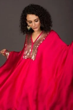 Prahnaaya Pink Hand Embellished Kaftan Set 10 Prahnaaya Pink Hand Embellished Kaftan Set -Divine Couture 118prac6 4