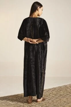 Shorshe Black Hand Embroidered Noor Kaftan -Divine Couture 1211sh3 6
