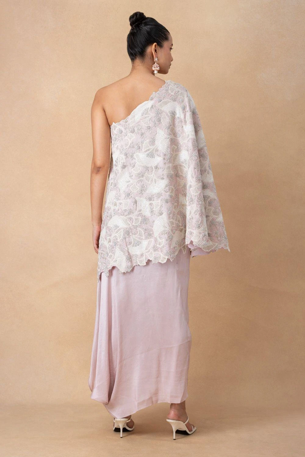 Anamika Khanna Lavender Sequin Embellished Drape-Skirt Set 7 Anamika Khanna Lavender Sequin Embellished Drape-Skirt Set - Image 5