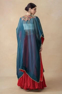 Debyani Red Floral Multi-Thread Embroidered Lehenga Set 13 Debyani Red Floral Multi-Thread Embroidered Lehenga Set -Divine Couture 121223di1 6