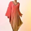 Kiran Uttam Ghosh Coral Ombre Hand Embellished Kaftan 2 Kiran Uttam Ghosh Coral Ombre Hand Embellished Kaftan -Divine Couture 12723kug9 1