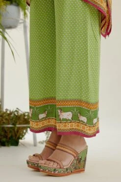 Rajdeep Ranawat Lime Green Band Collar Kaftan Set -Divine Couture 1303rr01 5 1