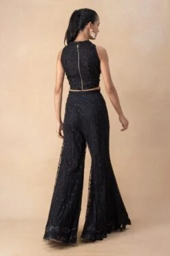 Mishru Black Embroidered Sharara Set 11 Mishru Black Embroidered Sharara Set -Divine Couture 131123mu14 5