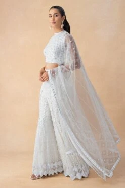 Mishru Ivory Embroidered Sharara Set -Divine Couture 131123mu8 3