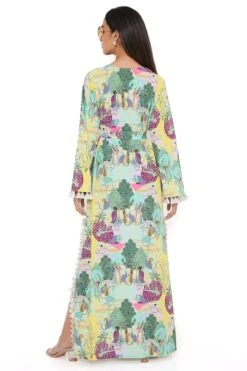 PS Pret By Payal Singhal Yellow Kuno Printed Beyza Kaftan 13 PS Pret By Payal Singhal Yellow Kuno Printed Beyza Kaftan -Divine Couture 1311ps20 6