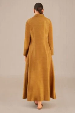 AMPM Naaz Amber Earthy-Brown Silk Abaya -Divine Couture 131223ampm15 3