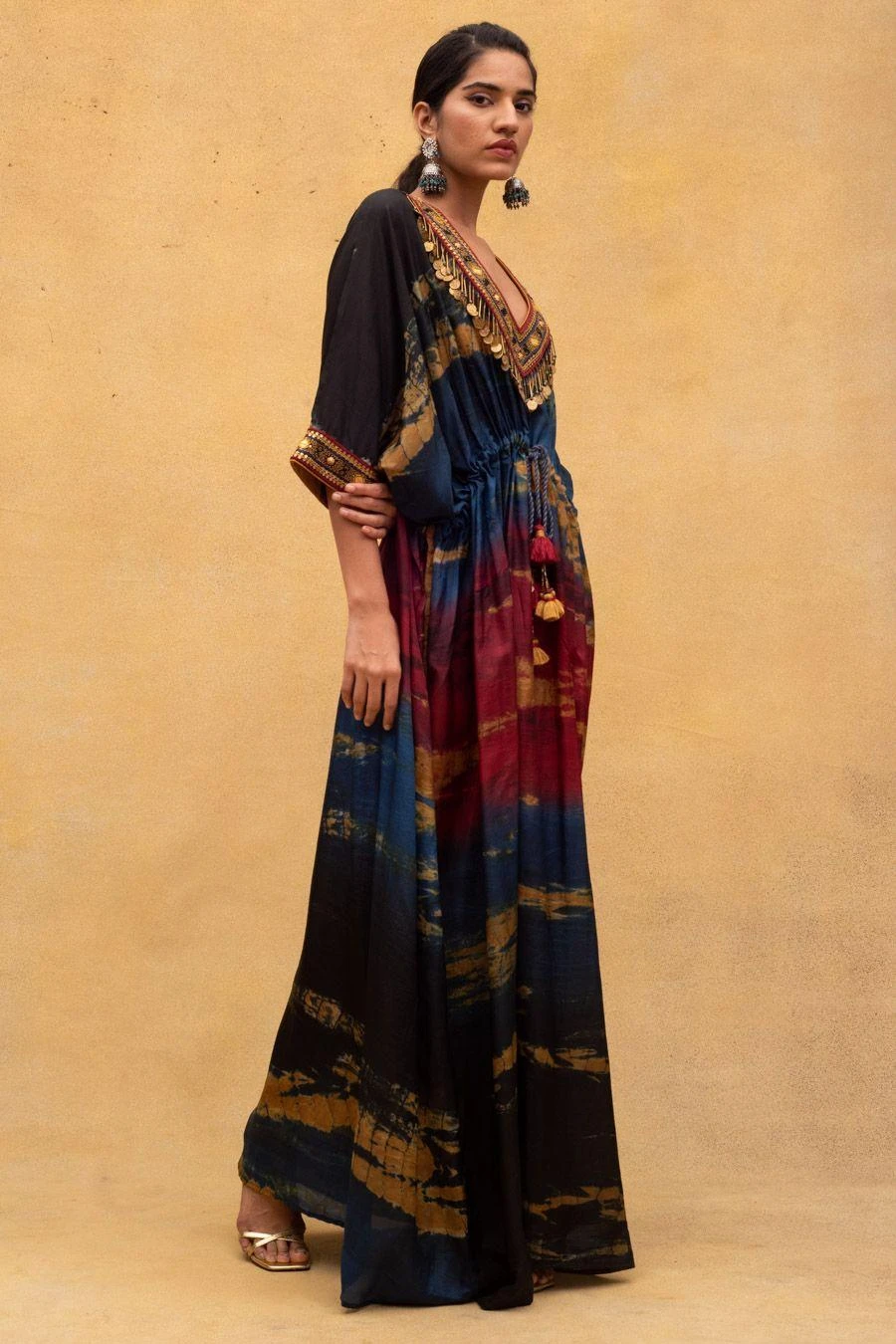 CAPISVIRLEO Multi-coloured Drawstring Kaftan 4 CAPISVIRLEO Multi-coloured Drawstring Kaftan - Image 2