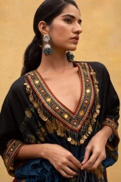 CAPISVIRLEO Multi-coloured Drawstring Kaftan 10 CAPISVIRLEO Multi-coloured Drawstring Kaftan -Divine Couture 132cp1 4