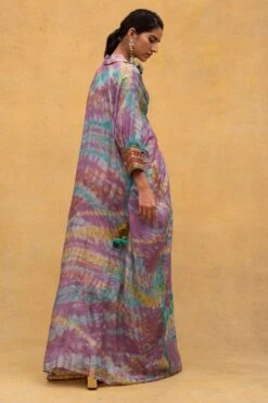 CAPISVIRLEO Purple Printed & Embellished Kaftan 11 CAPISVIRLEO Purple Printed & Embellished Kaftan -Divine Couture 132cp5 5