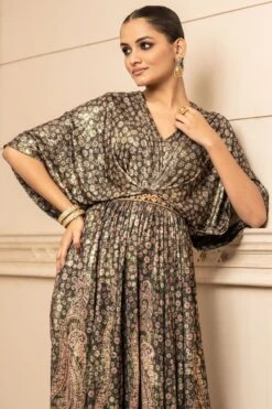 Tarun Tahiliani Black Panelled Jumpsuit -Divine Couture 13323tt20 5