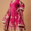 Simar Dugal Fuchsia Aari & Dori Embroidered Kalidar Set -Divine Couture 136dug18 1