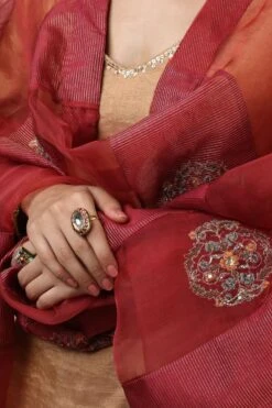 Rhua Antique Gold Aari Embroidered Sharara Set -Divine Couture 1411ra2 3