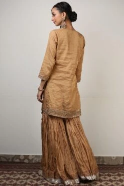 Rhua Antique Gold Aari Embroidered Sharara Set -Divine Couture 1411ra2 6