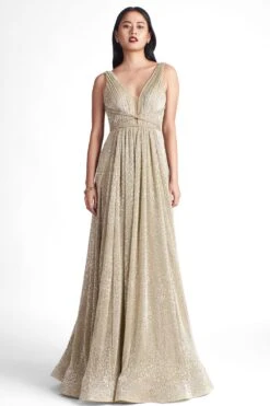 Sharnita Nandwana Gold Foil Cheetah Print Gown