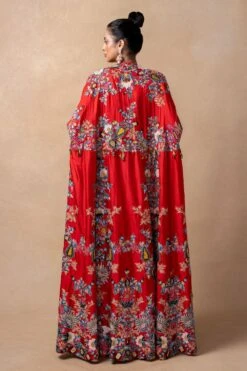 Anamika Khanna Red Embellished Cape Set 11 Anamika Khanna Red Embellished Cape Set -Divine Couture 14623ak9 5