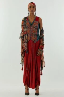 Aseem Kapoor Veni Dupatta Jacket Set