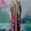 Rajdeep Ranawat Jade Majida V-neck Kaftan -Divine Couture 1503rr01 1