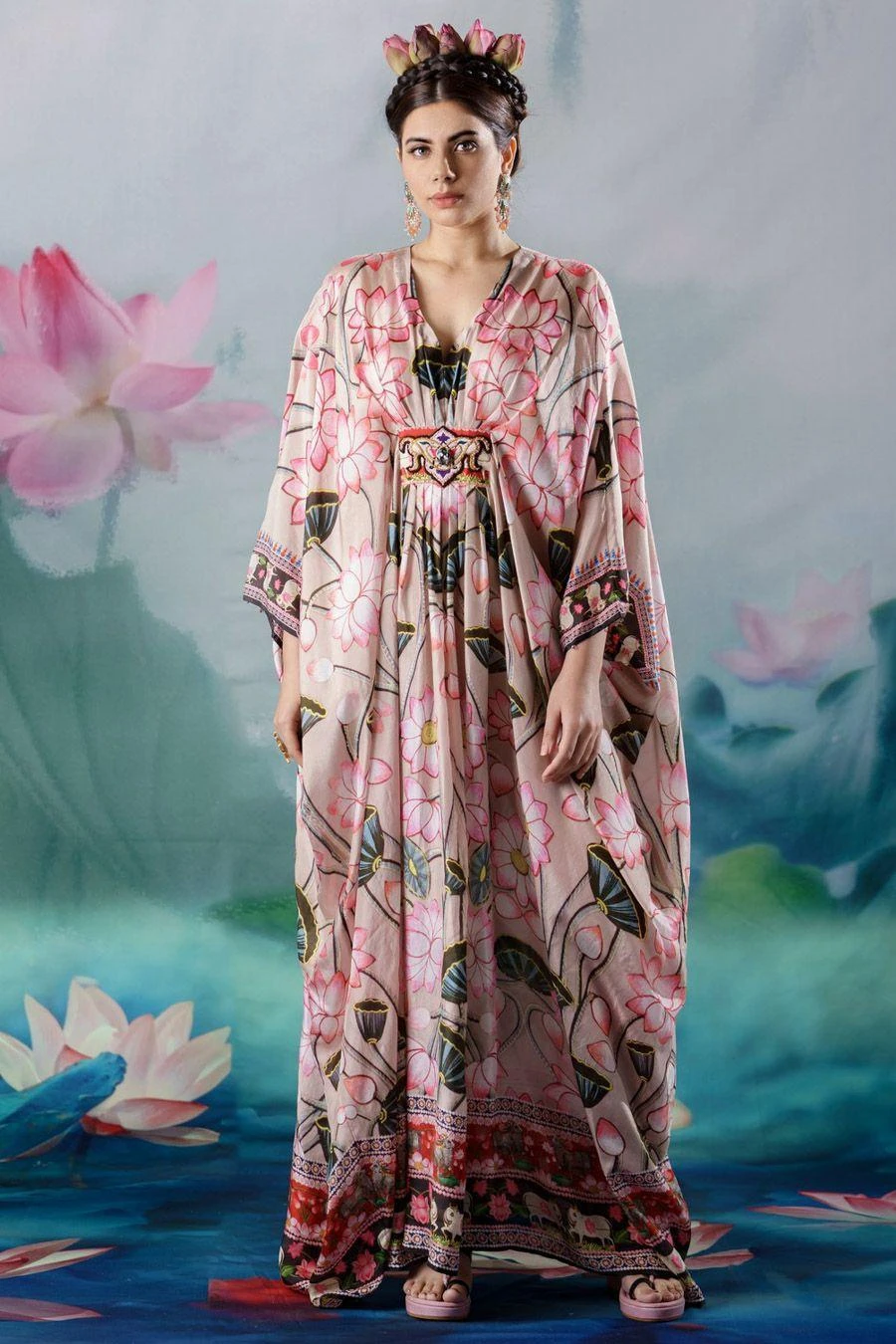 Rajdeep Ranawat Beige Imama Embellished Kaftan 3 Rajdeep Ranawat Beige Imama Embellished Kaftan