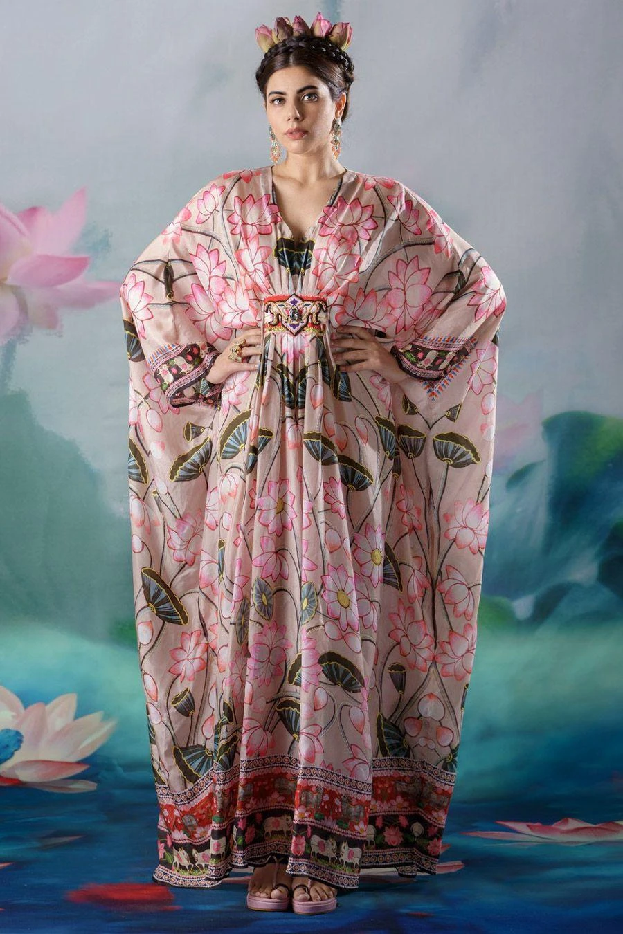 Rajdeep Ranawat Beige Imama Embellished Kaftan 4 Rajdeep Ranawat Beige Imama Embellished Kaftan - Image 2