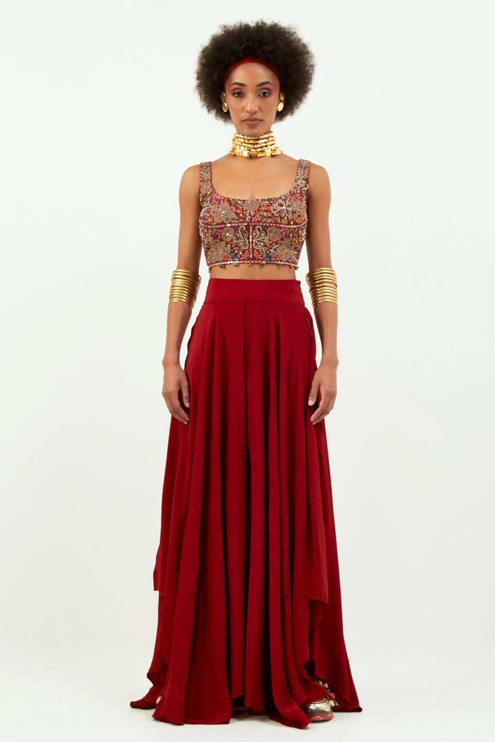 Aseem Kapoor Sindoor Veni Dupatta Jacket Set 6 Aseem Kapoor Sindoor Veni Dupatta Jacket Set - Image 4