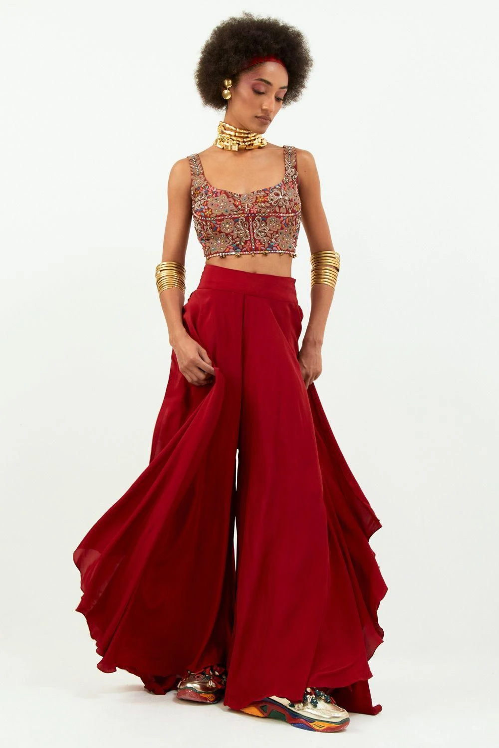 Aseem Kapoor Sindoor Veni Dupatta Jacket Set 7 Aseem Kapoor Sindoor Veni Dupatta Jacket Set - Image 5