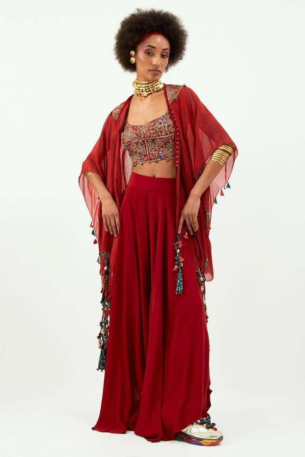 Aseem Kapoor Sindoor Veni Dupatta Jacket Set 3 Aseem Kapoor Sindoor Veni Dupatta Jacket Set