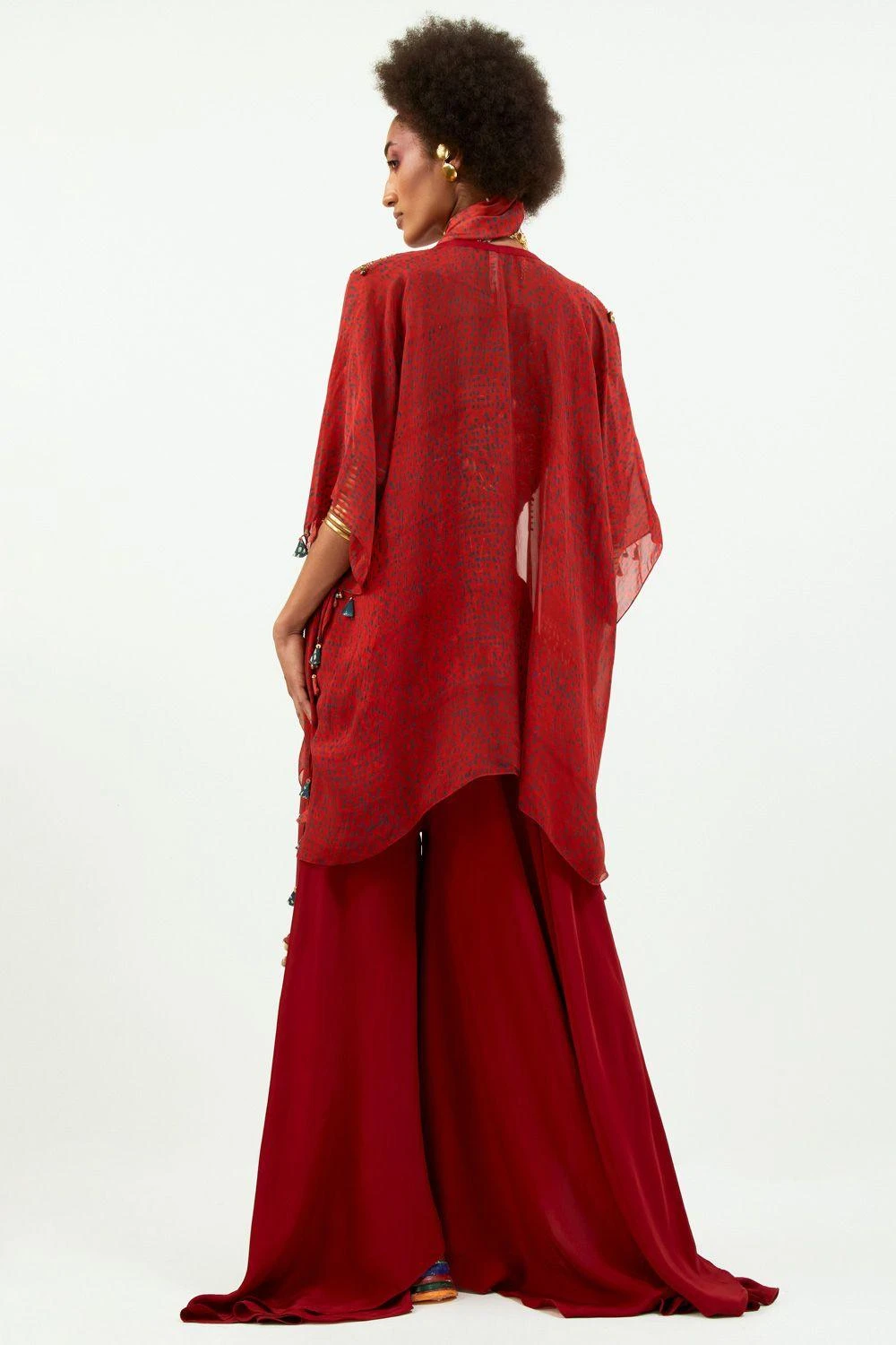 Aseem Kapoor Sindoor Veni Dupatta Jacket Set 9 Aseem Kapoor Sindoor Veni Dupatta Jacket Set - Image 7