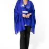 Amit Aggarwal Blue Panelled Cape With Belt -Divine Couture 1511ag1 1