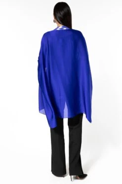 Amit Aggarwal Blue Panelled Cape With Belt -Divine Couture 1511ag1 5