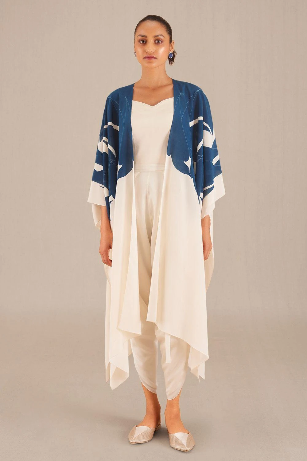 AMPM Armana Earthy Green Crepe Cape 3 AMPM Armana Earthy Green Crepe Cape