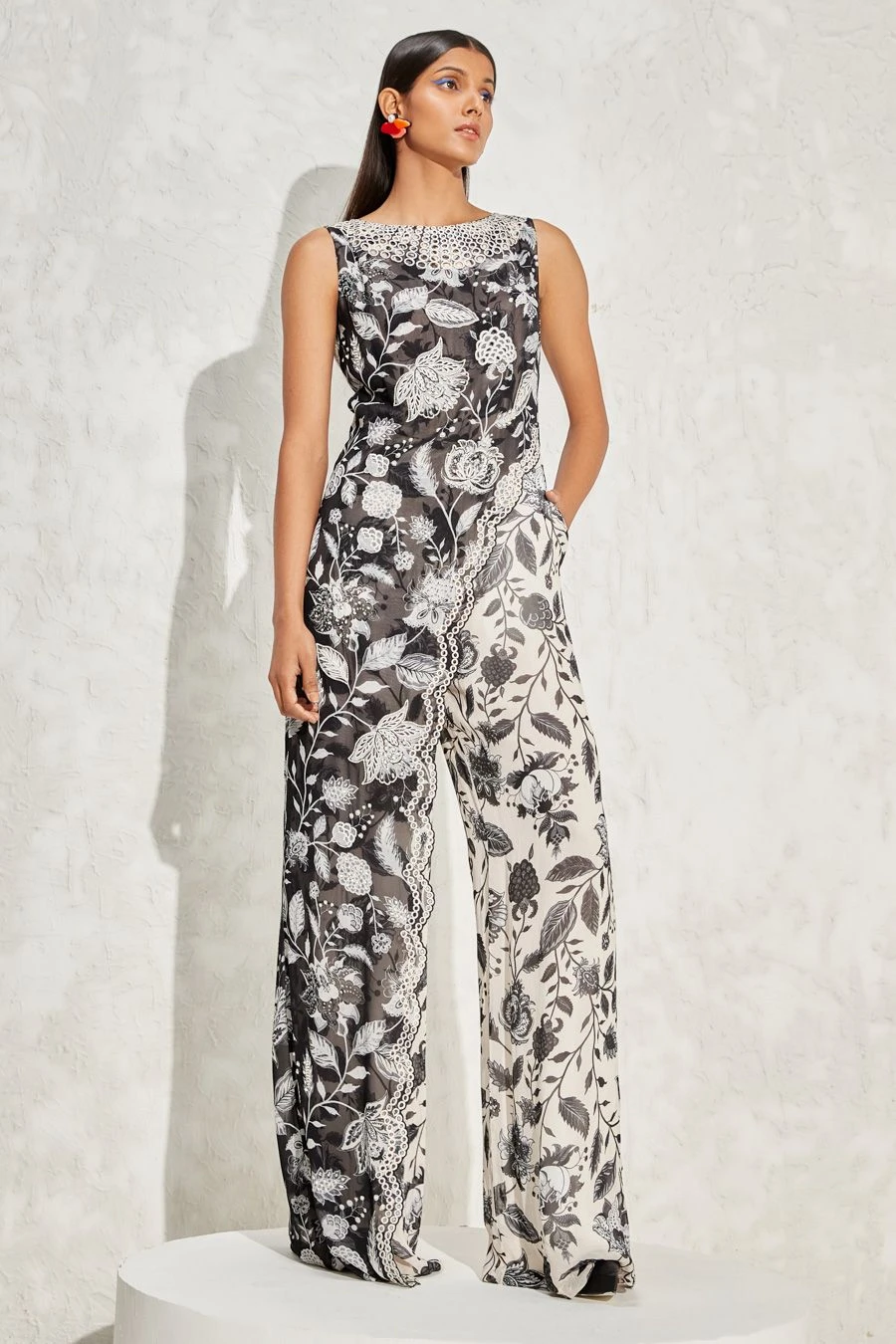 Namrata Joshipura Black & White Eden Overlap Jumpsuit 4 Namrata Joshipura Black & White Eden Overlap Jumpsuit - Image 2